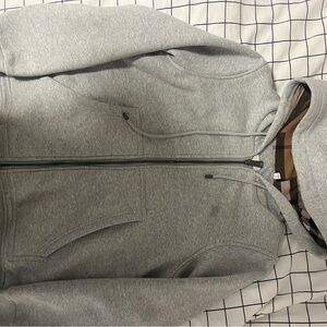 Burberry Gray Zip-Up Hoodie